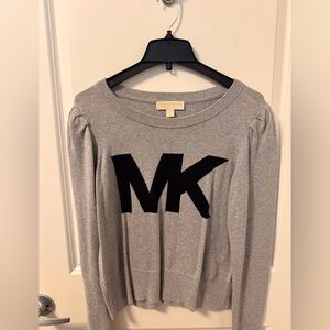 Michael Kors Heather Gray Pullover with Black MK Logo